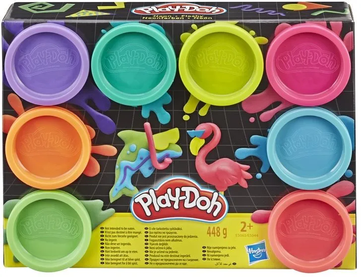 Modelovacia hmota Play-Doh Balenie 8ks téglikov neónovej farby