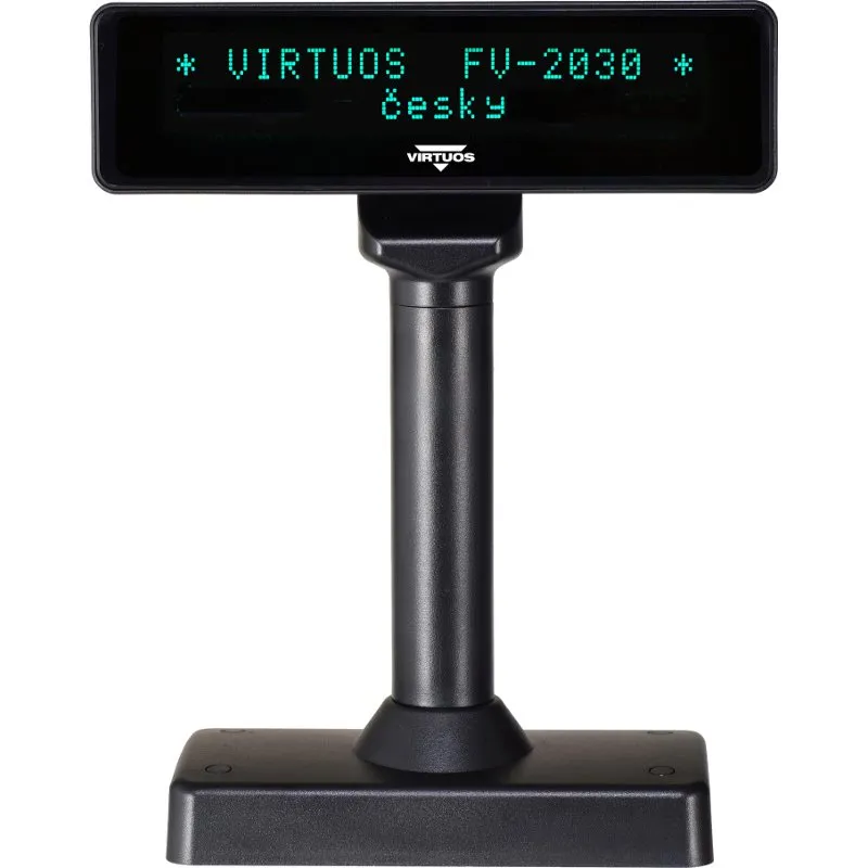 Zákaznícky displej Virtuos VFD FV-2030B čierny, RS-232