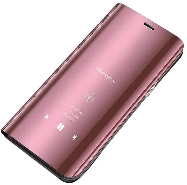 Puzdro na mobil Clear View knižkové puzdro na Samsung Galaxy M21/M30s, ružové