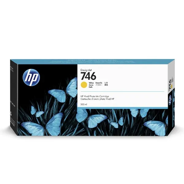 HP originálny ink P2V79A, HP 746, žltá, 300ml, HP HP DesignJet Z6, Z9 +