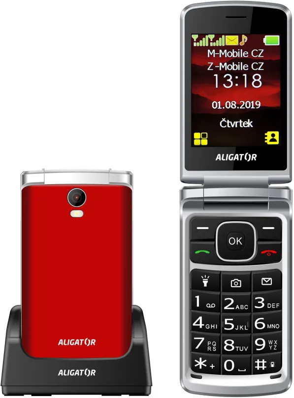 Mobilný telefón ALIGATOR V710 Senior červená