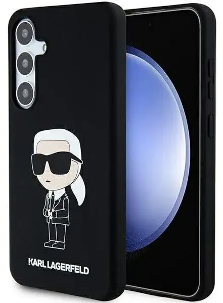 Kryt pre mobil Karl Lagerfeld Liquid Silicone Ikonik NFT Zadný Kryt pre Samsung Galaxy S24 Black