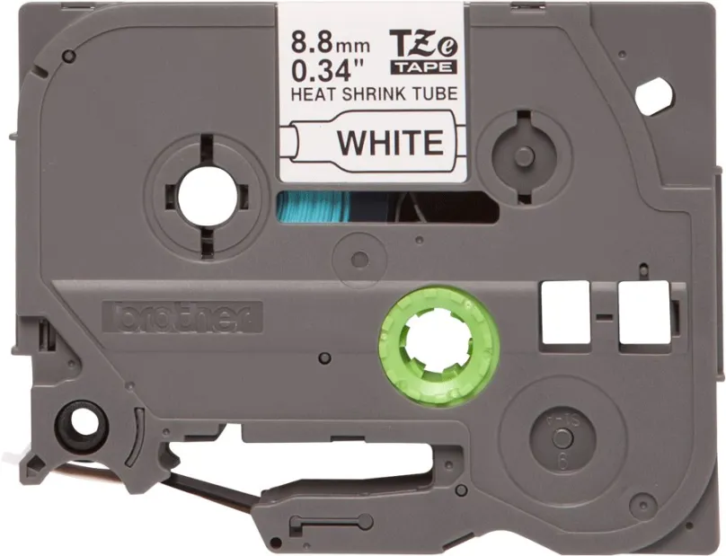 TZ páska Brother HSE-221, biela a čierna, 8,8mm×1,5m, zmršťovacia