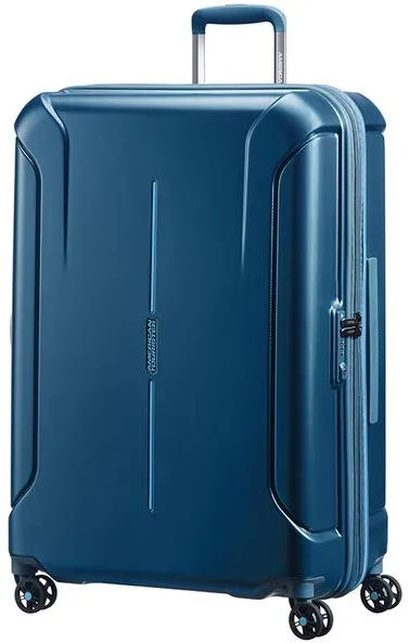 Cestovný kufor American Tourister Technum Spinner 76 EXP Metallic Blue