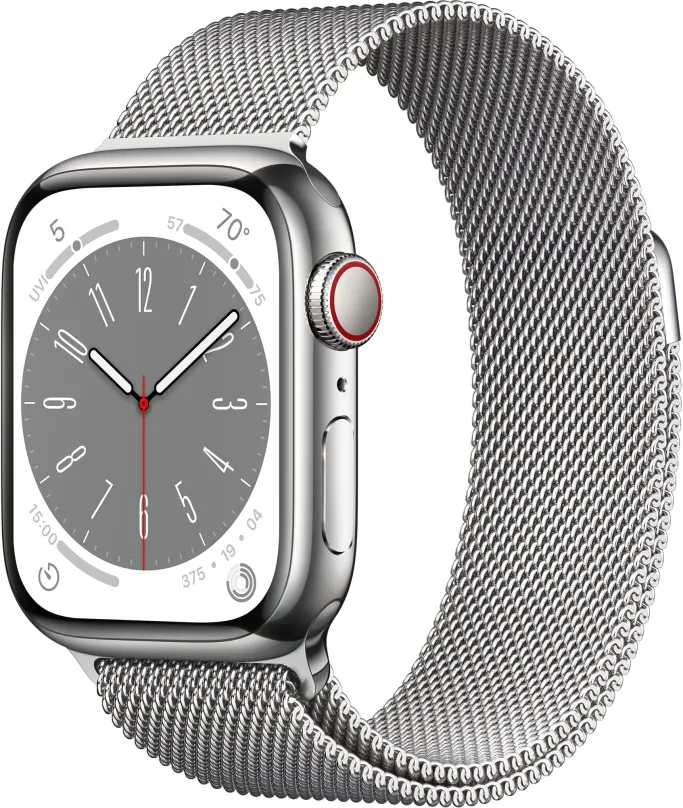 Chytré hodinky Apple Watch Series 8 41mm Cellular nerez s milánskym ťahom