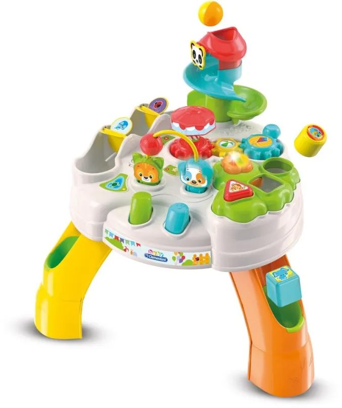 Hračka pre najmenších Clementoni CLEMMY baby - Veselý hrací stolík s kockami a zvieratkami