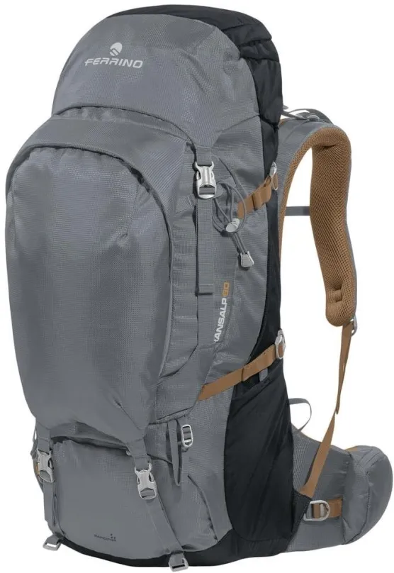 Turistický batoh Ferrino Transalp 60 2022 grey, , rozmery 75 x 38 x 32 cm, hmotnosť 2,35 k