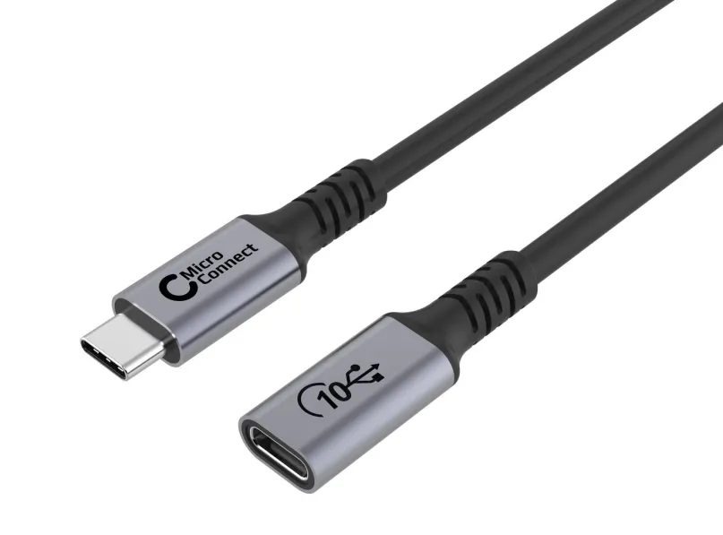 Dátový predlžovací kábel MicroConnect USB-C extension cable 2m, 100W, 10Gbps, USB 3.2 Gen 2x2