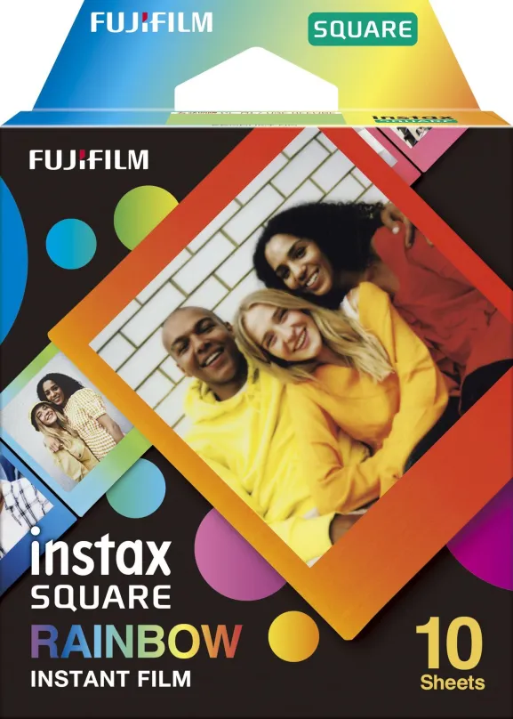 Fotopapier FujiFilm film instax square Rainbow 10 ks