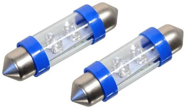 LED autožiarovka COMPASS Žiarovka 4LED 12V suf.11X39 SV8.5 modrá 2ks