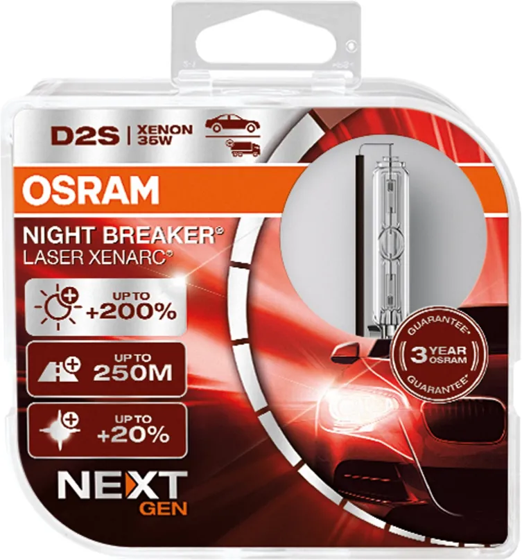 Xenónová výbojka Osram Xenarc D2S Night Breaker Laser Next. gén+200% Duo Box