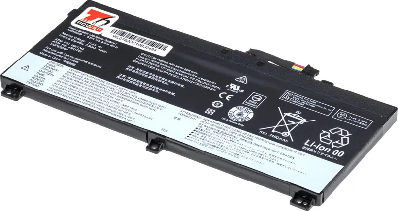 Batéria do notebooku T6 Power Lenovo ThinkPad T550, T560, W550, internal, 3900mAh, 44Wh, 3cell, Li-pol