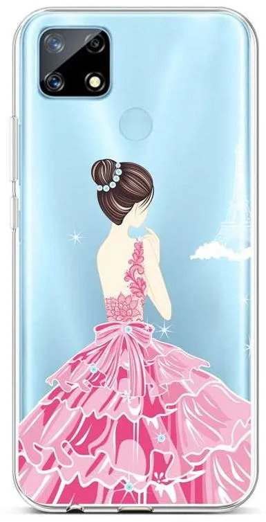 Kryt na mobil TopQ Realme 7i silikón Pink Princess 62498