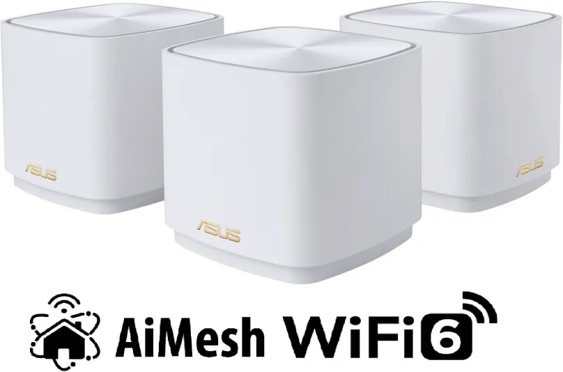 WiFi systém ASUS ZenWiFi XD5 (3-pack, White), WiFi 6, 802.11-/b/g/ac/ax až 3000 Mb/s, Du