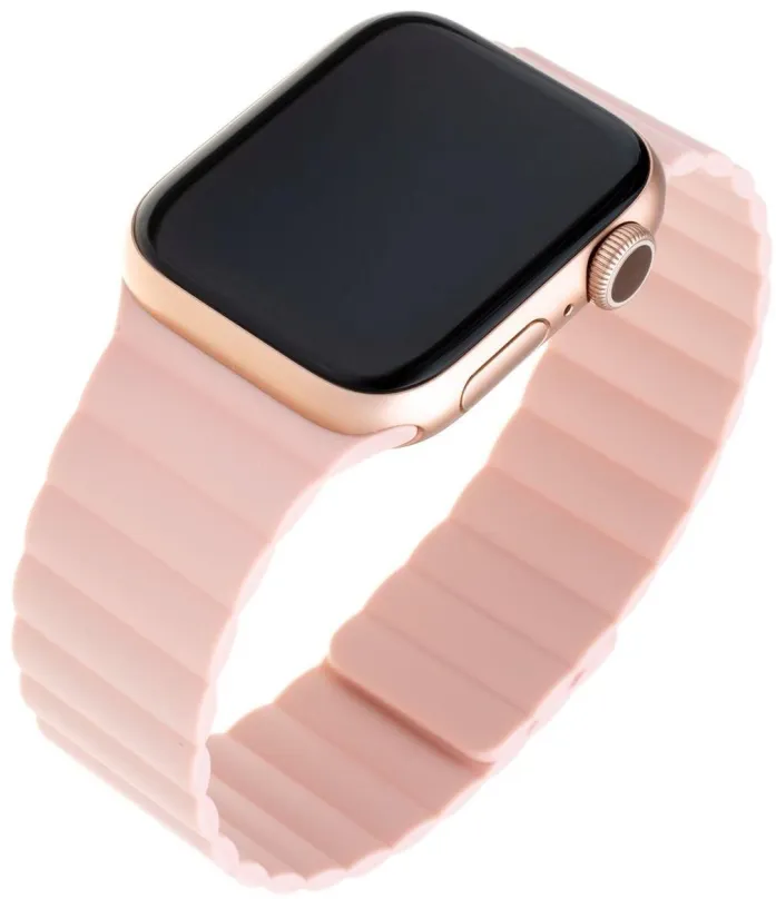 Remienok FIXED Silicone Magnetic Strap pre Apple Watch 42/44/45/Ultra 49mm ružový