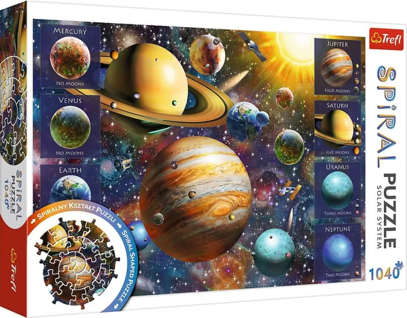 Puzzle Trefl Spiral puzzle Slnečná sústava 1040 dielikov