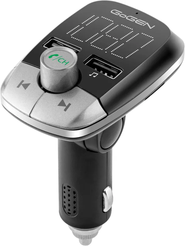 FM Transmitter Gogen CTR 258 BT W, do auta s USB, Bluetooth a čítačkou pamäťových kariet,