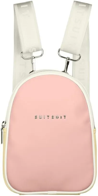 Mestský batoh SUITSUIT BF-33010 mini Fabulous Fifties Papaya & Vanilla, ružový