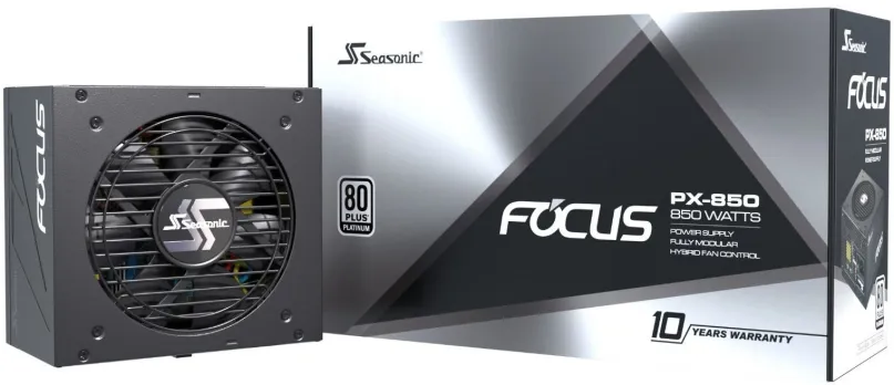 Počítačový zdroj Seasonic Focus PX 850 Platinum, 850 W, ATX, 80 PLUS Platinum, účinnosť 92