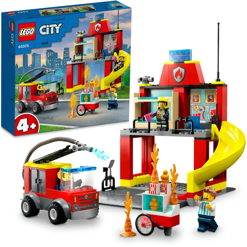 LEGO stavebnica LEGO® City 60375 Hasičská stanica a auto hasičov