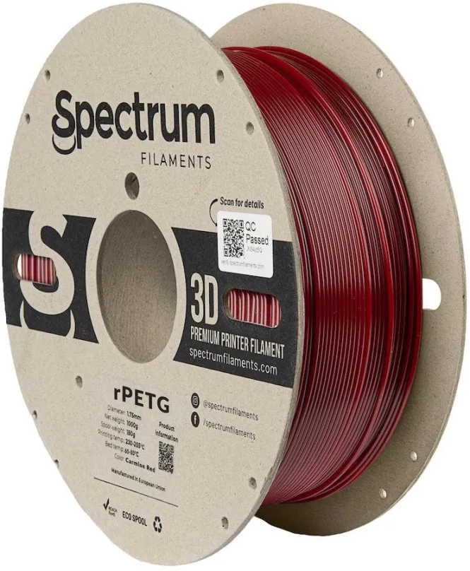 Filament Filament Spectrum rPETG 1.75mm Carmine Red 1kg