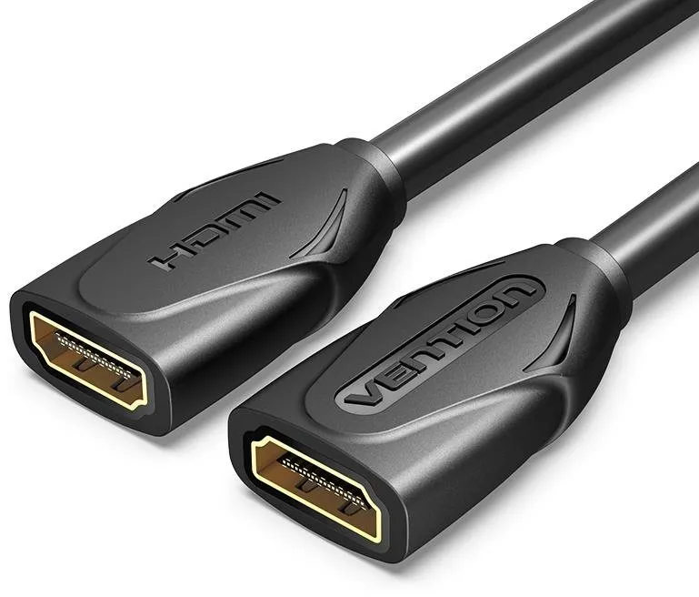 Video kábel Vention HDMI Female to Female Extension Cable 0.5M Black