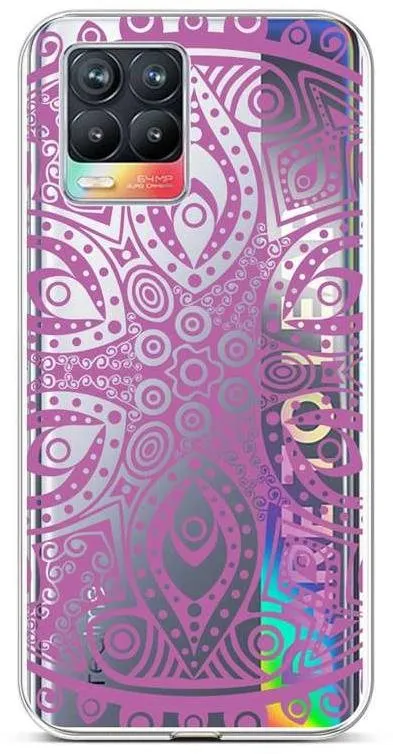 Kryt na mobil TopQ Realme 8 silikón Violet Mandala 61489