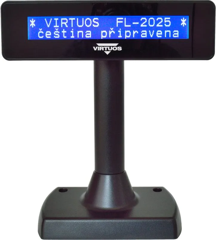 Zákaznícky displej Virtuos LCD FL-2025MB 2x20 čierny