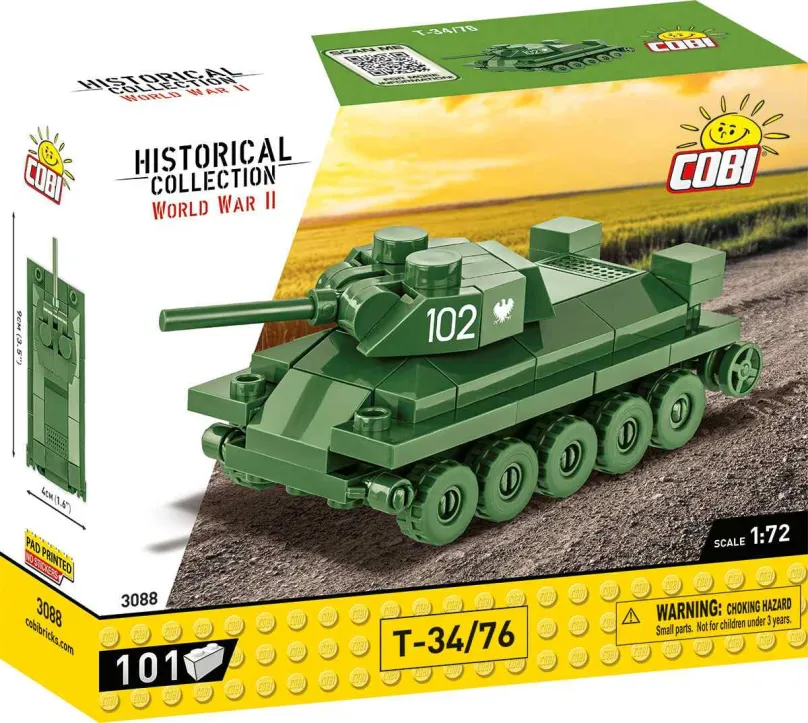 Cobi 3088 Sovietsky tank T-34/76, 1:72