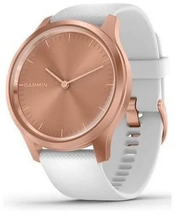 Chytré hodinky Garmin Vívomove 3 Style, Rose Gold White, dámske, hybridné hodinky, dotykov