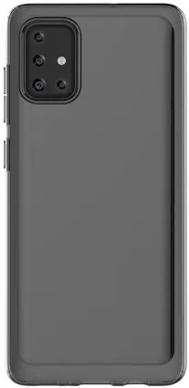 Kryt na mobil Samsung polopriehľadný zadný kryt pre Galaxy A71 čierny