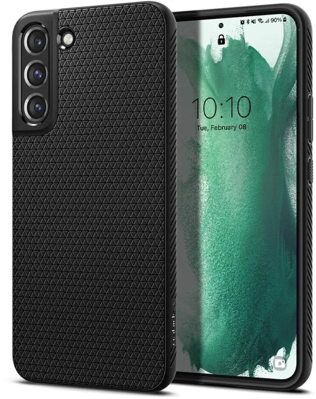Kryt pre mobil Spigen Liquid Air Matte Black Samsung Galaxy S22 5G, pre Samsung Galaxy S22