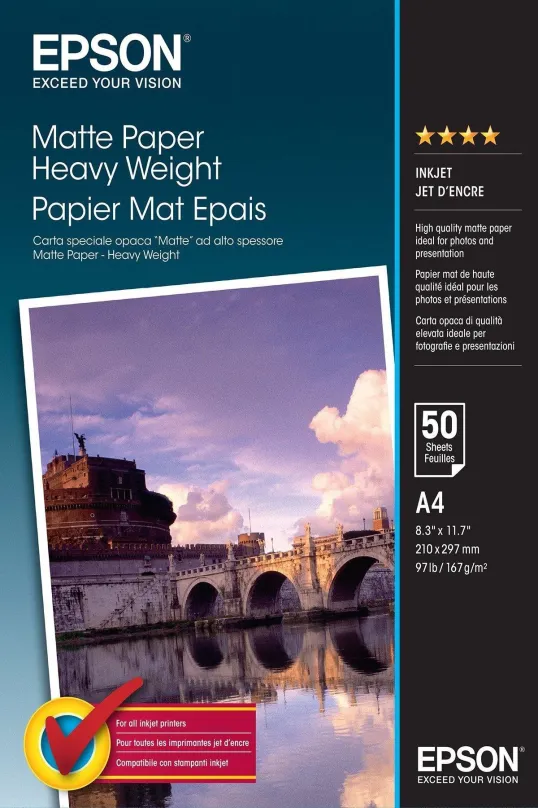 Fotopapier Epson Matte Paper Heavy Weight - A4 - 50 hárkov