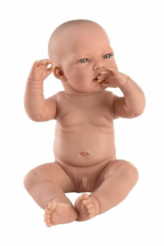 Bábika Llorens 84301 New Born Chlapček - realistická bábika bábätko s celovinylovým telom - 43 cm