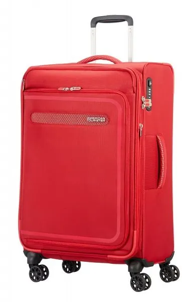 Cestovný kufor American Tourister Airbeat Spinner 68 EXP Pure Red