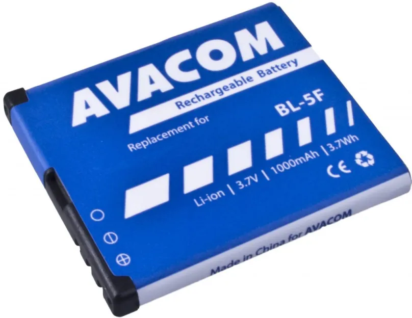 Batéria pre mobilný telefón Avacom pre Nokia N95, E65, Li-Ion 3,6 V 1000mAh (náhrada BL-5F)