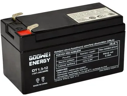 Batérie pre záložné zdroje GOOWEI ENERGY Bezúdržbový olovený akumulátor OT1.3-12, 12V, 1.3Ah