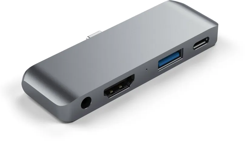 Replikátor portov Satechi Aluminium Type-C Mobile Pro Hub (HDMI 4k, 1x Jack 3mm, 1x USB-A, 1x USB-C) - Space Grey