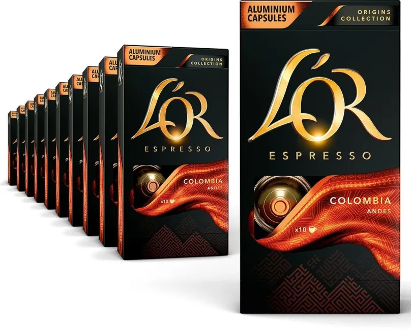 Kávové kapsule L'OR KARTON 10 x Colombia 10ks kapsule