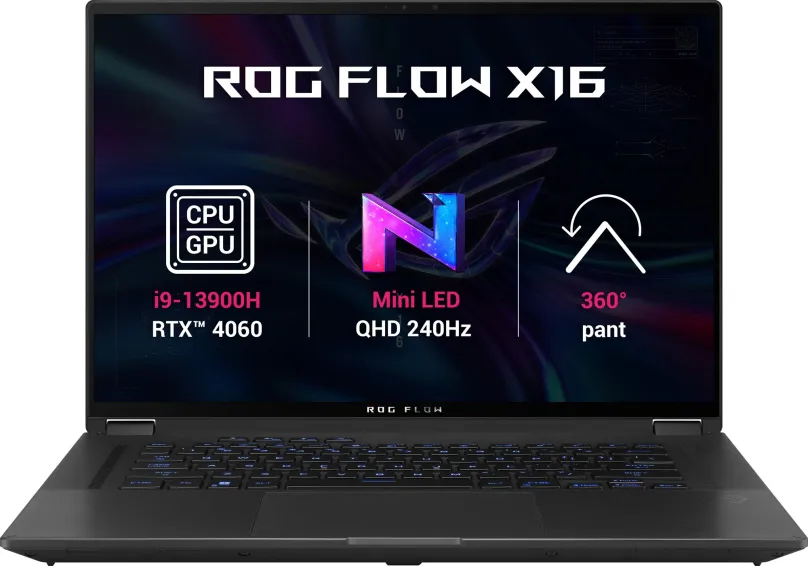 Herný notebook ASUS ROG Flow X16 GV601VV-NEBULA014W Off Black kovový
