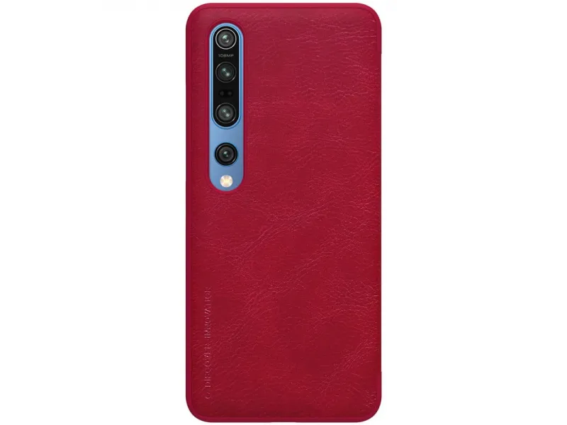Nillkin koženkové flipové púzdro pre Xiaomi Mi 10 Pro Qin červená