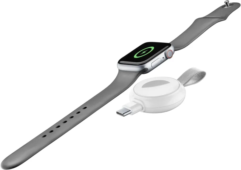 Bezdrôtová nabíjačka Cellularline Power Pill pre Apple Watch s USB adaptérom biela