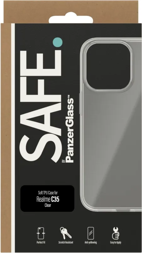 Kryt na mobil SAFE. by Panzerglass Case Realme C35, pre Realme C35, materiál TPU, mäkký, v