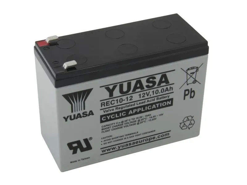 Yuasa 12V 10Ah olovený akumulátor DeepCycle AGM F2 (REC10-12)