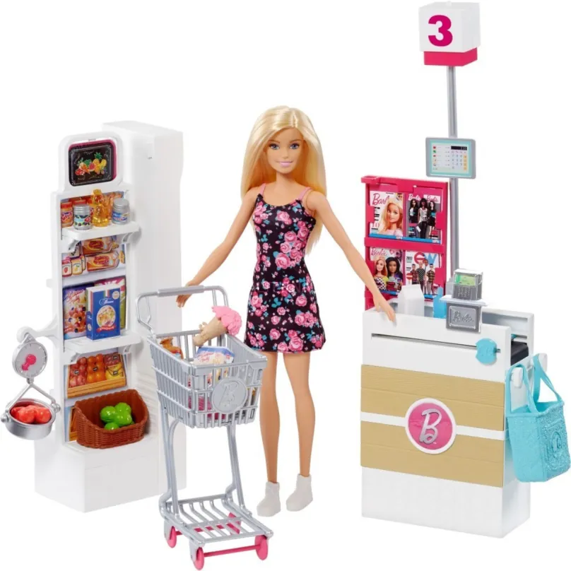 Barbie Supermarket herný set, Mattel FRP01