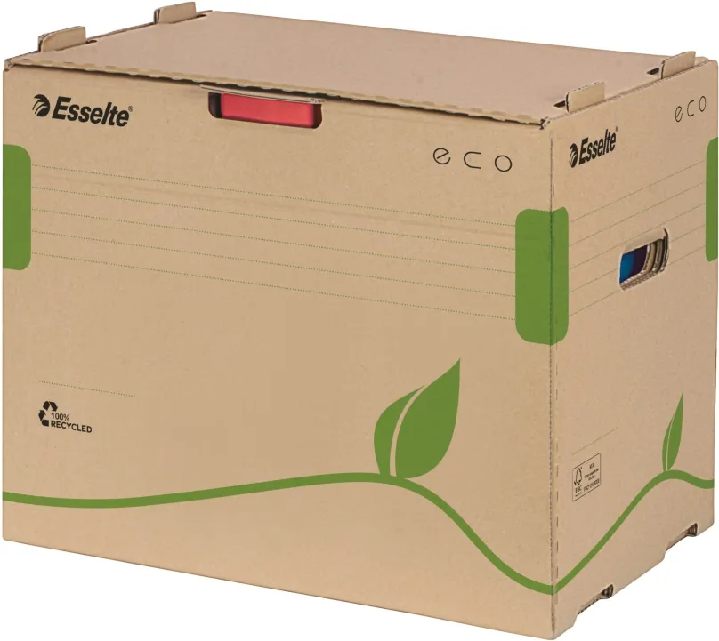 Archivačná krabica ESSELTE ECO, 42.7 x 34.3 x 30.5 cm, hnedo/zelená - 1 ks v balení