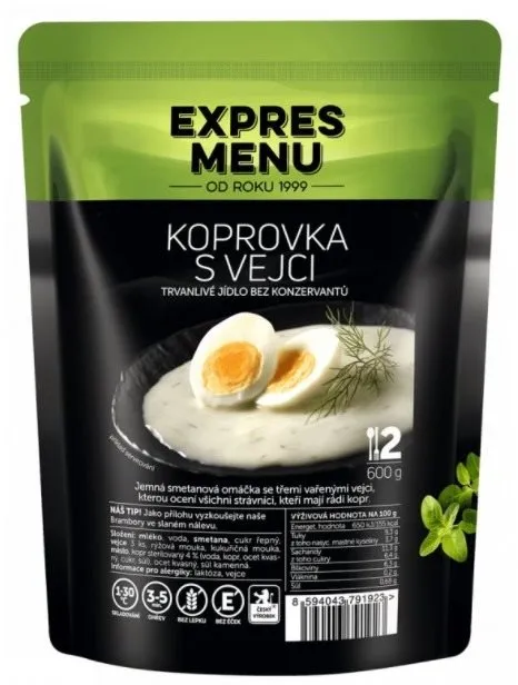 MRE Expres Menu Kôprová omáčka s vajciami