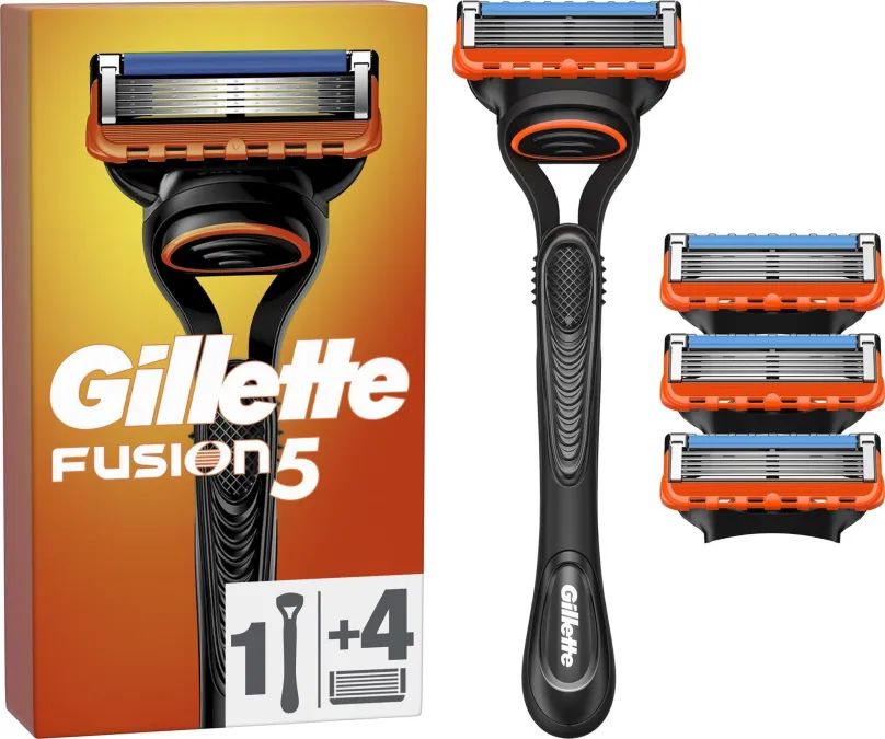 Holiaci strojček GILLETTE Fusion5 + hlavica 4 ks