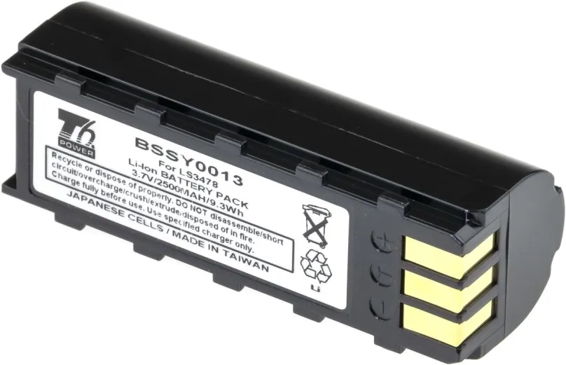 Nabíjacia batéria T6 Power pre čítačku čiarových kódov Symbol BTRY-LS34IAB00-00, Li-Ion, 2500 mAh (9,3 Wh), 3,7 V