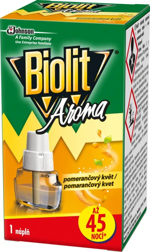 Odpudzovač hmyzu BIOLIT tekutá náplň do elektrického odparovača s vôňou pomaranča 27 ml